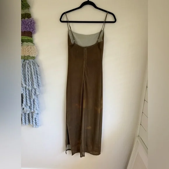Superdown Jocelyn Butterfly Maxi Dress Brown Olive Butterfly Dress Small - Picture 10 of 15